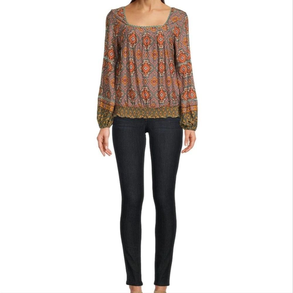 Democracy Multicolor Patterned Blouse - image 3